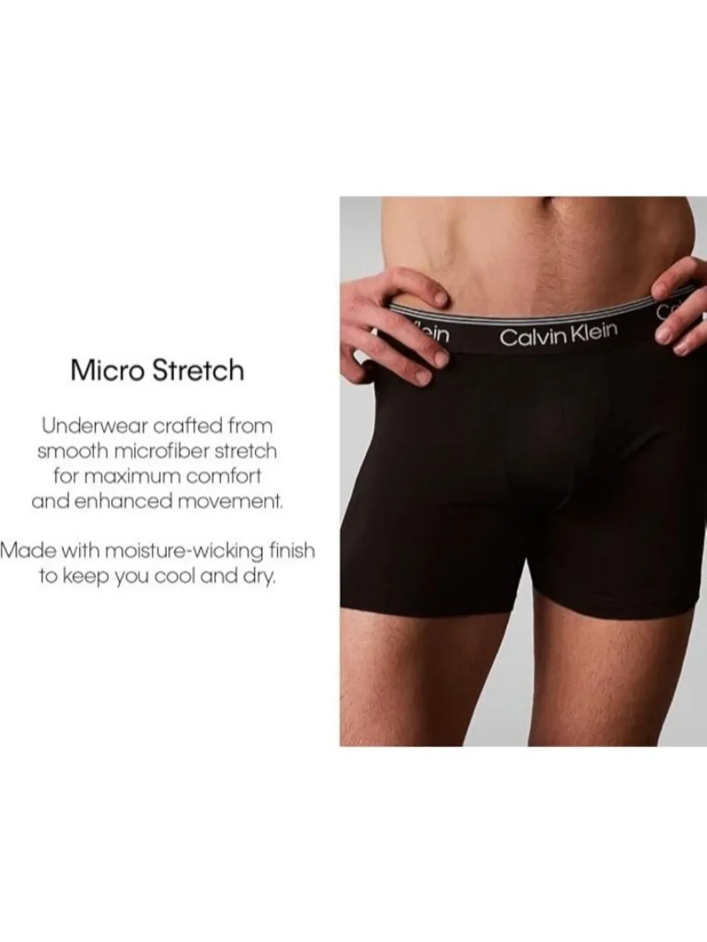 Calvin Klein CK Micro Stretch Boxer Briefs 7 Pack Black Men's Size MEDIUM